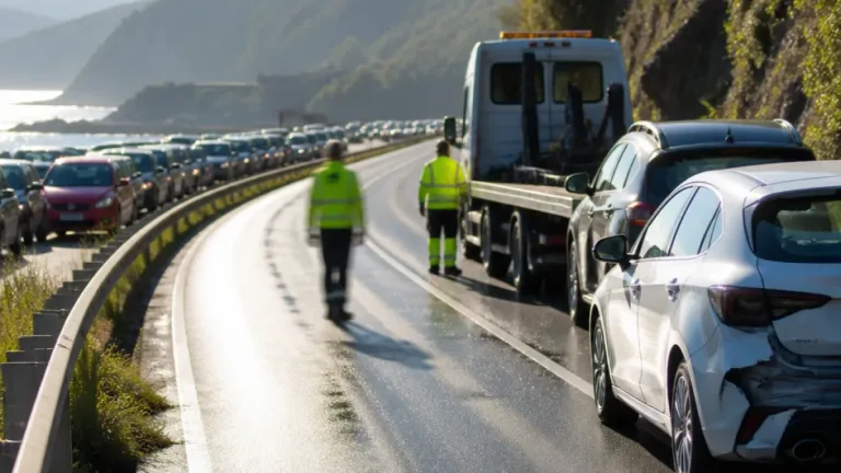 Accidente en la GI-20 a la altura de El Antiguo deja un herido y retenciones hacia Bilbao
